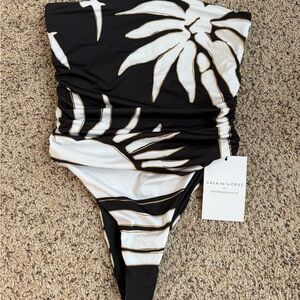 Cala de la Cruz Black and White One Piece Swimsuit